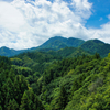 山間部の夏空