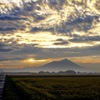 豪雨からの朝焼け