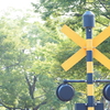 ミニ鉄道の踏切