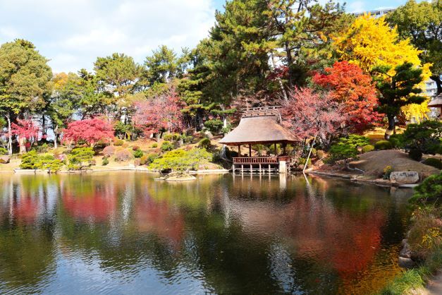 秋の縮景園