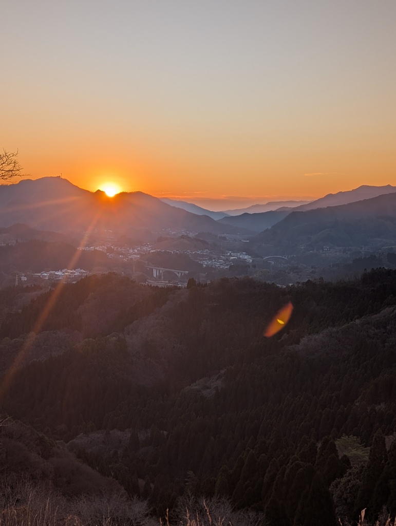 国見ヶ丘展望台　ご来光