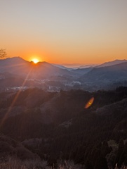 国見ヶ丘展望台　ご来光