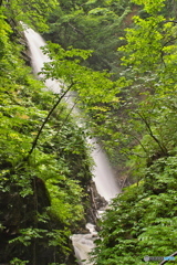 秋田県鹿角市　面無沢面無の滝