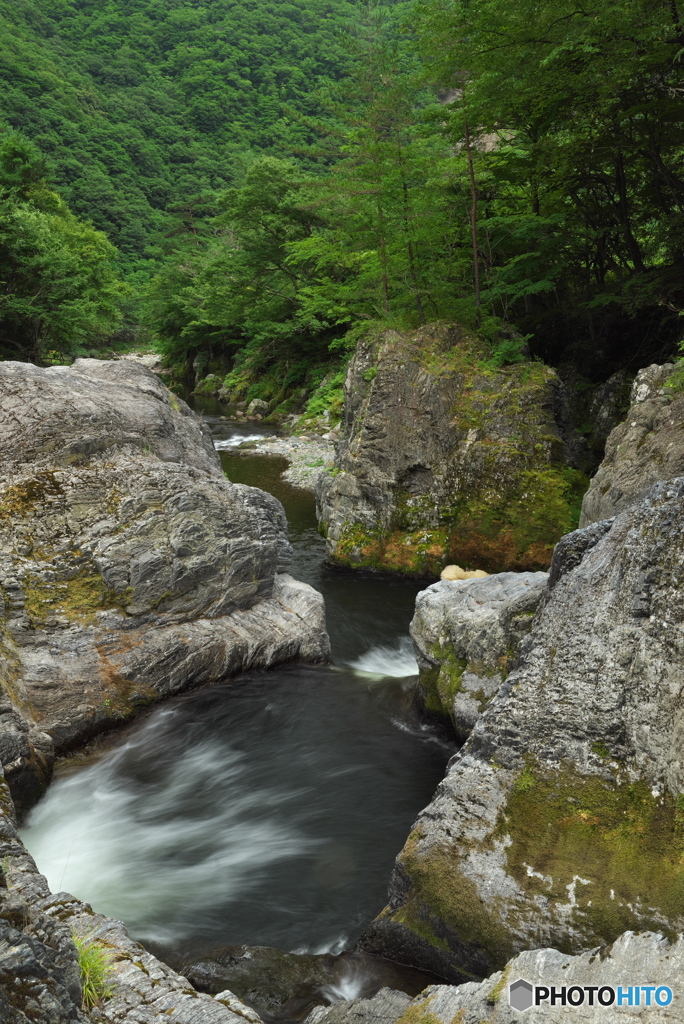 岩手県宮古市　閉伊川蟹岡滝