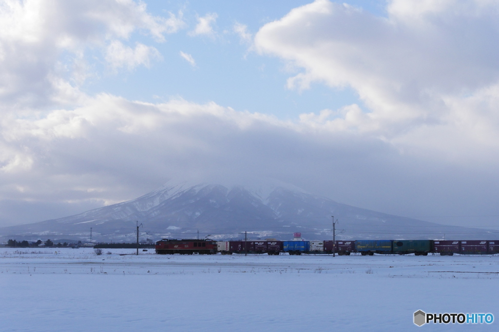 P1800286　雪原を行く