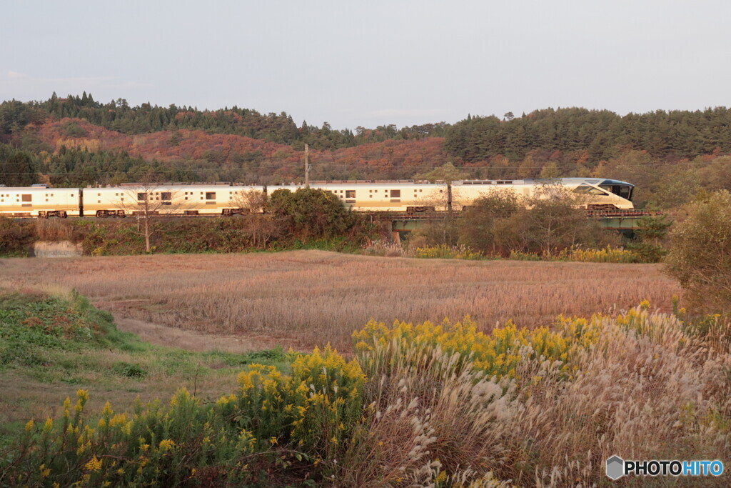 0073acr　西日受けて　四季島10