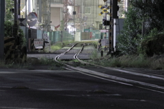 工場脇の線路