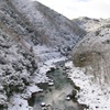 雪景色の保津峡