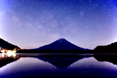 精進湖の星空