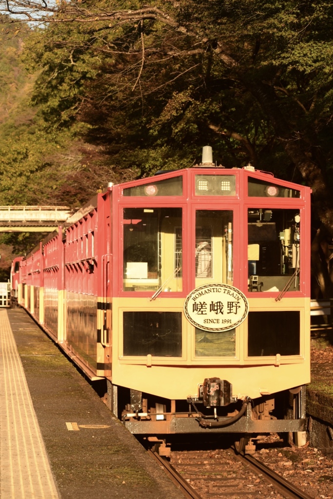 トロッコ保津峡駅にて