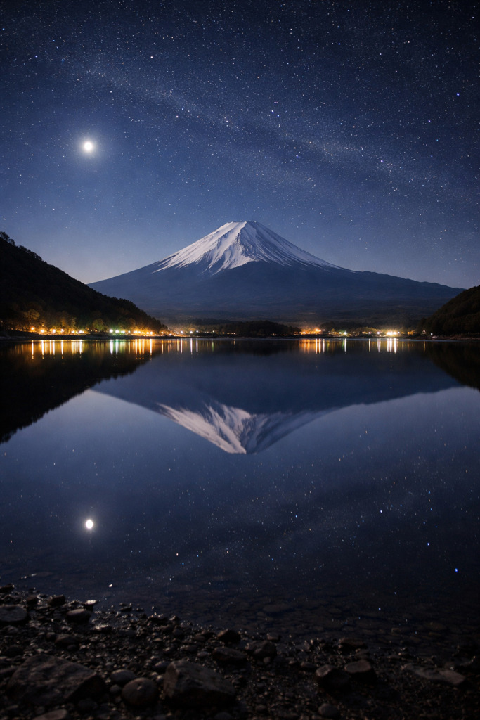 精進湖の逆富士