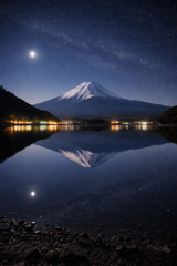 精進湖の逆富士