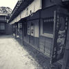 映画村　風景モノクロ