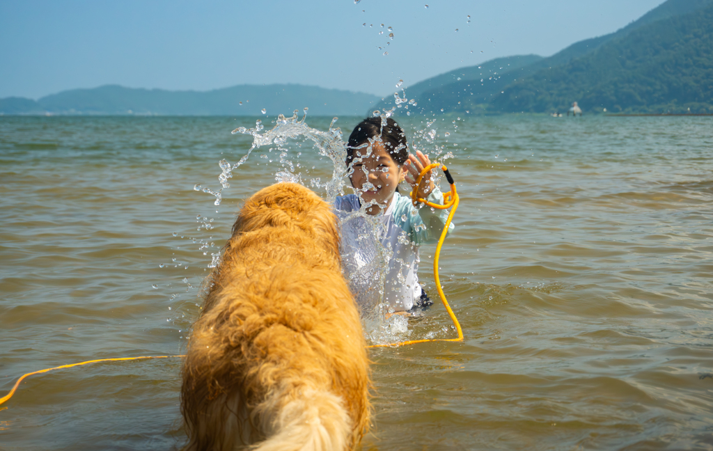 子供たちの水遊び