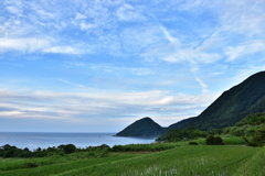 丹後半島　袖志の棚田から