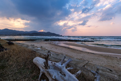 夕日は見えず