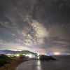 立岩と天の川