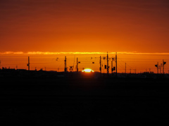 田舎の夕暮れ