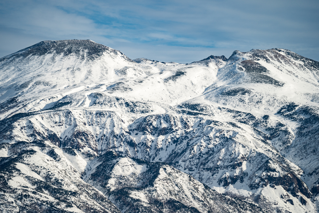 雪被った白山