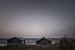 日暮れる日本海