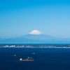 東京湾越しの富士