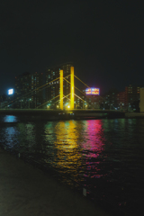 隅田川に映る新大橋