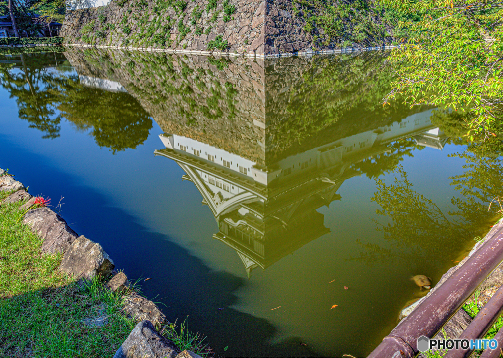 【300dpi・A4Y＋6mm】逆さ小倉城