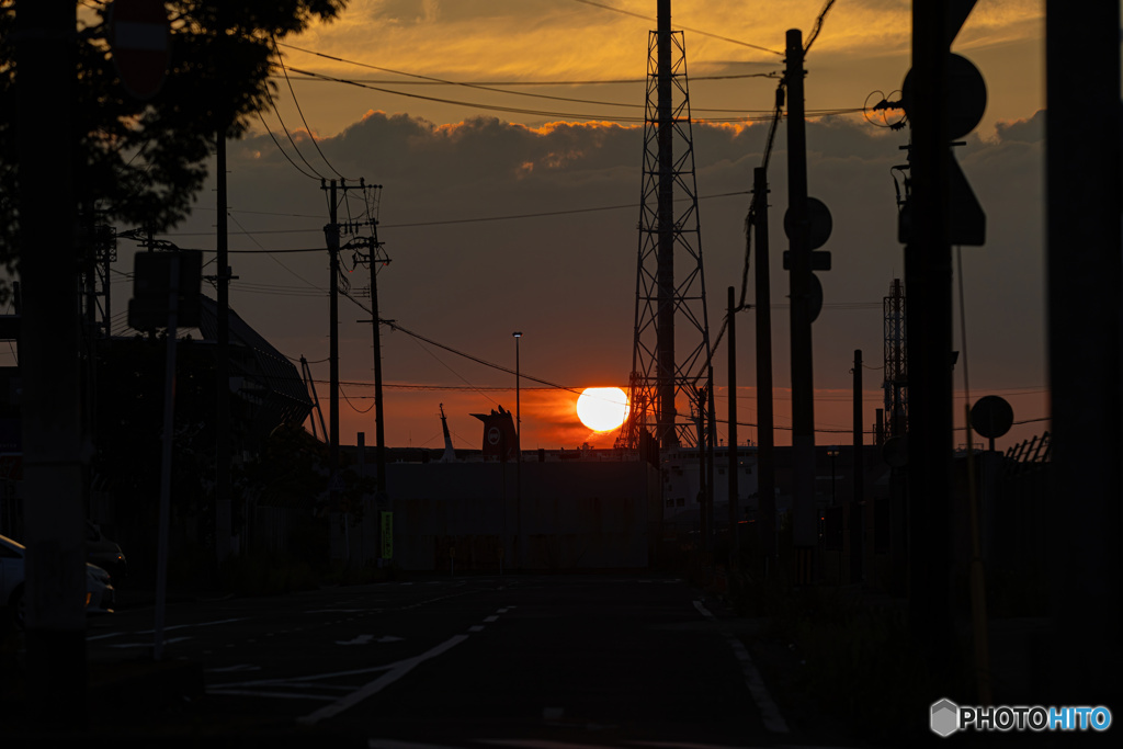 夕日