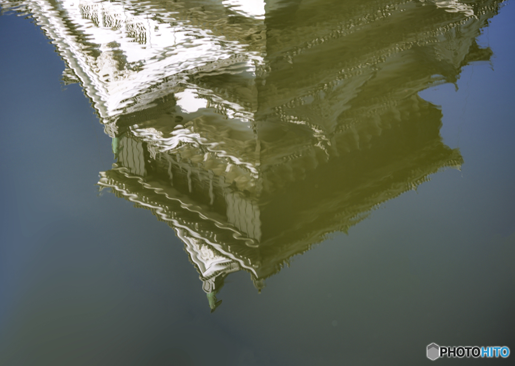 【300dpi・A4Y＋６mm】逆さ小倉城です