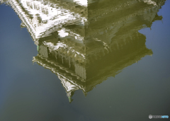 【300dpi・A4Y+6mm】逆さ小倉城です