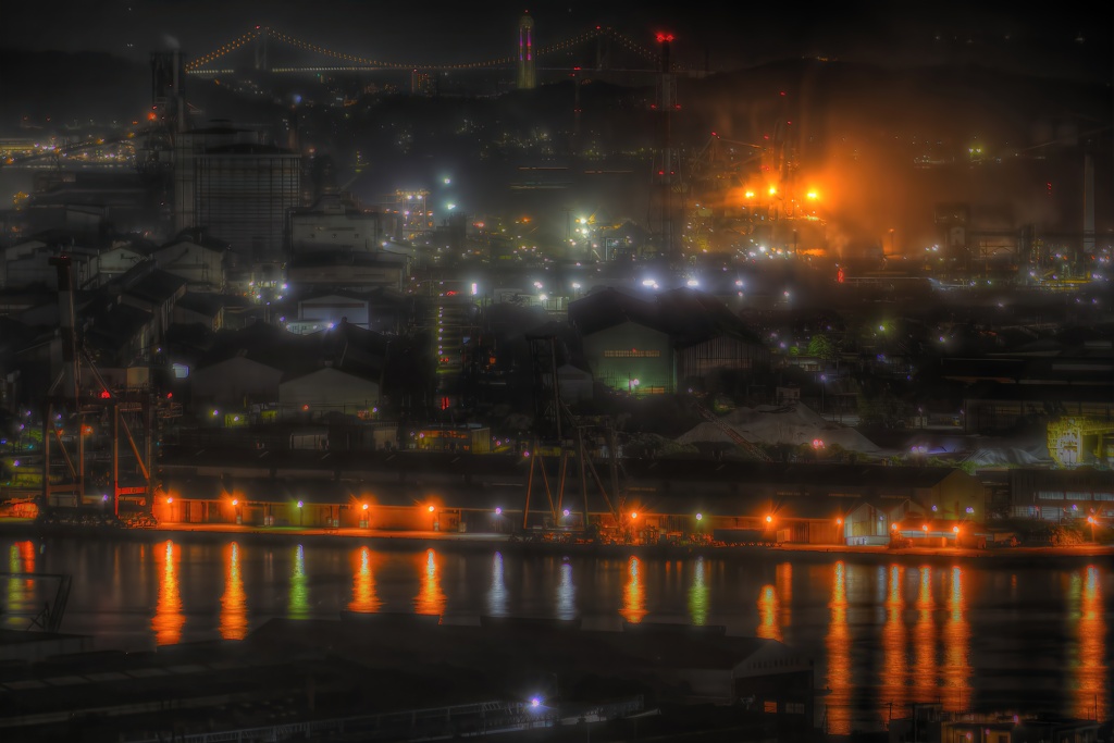 あれは関門大橋？