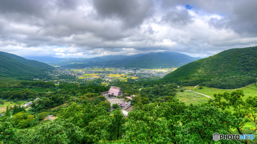 【HDR・4K】台風14号前日やまなみハイウェイからの眺望
