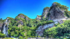 【HDR・4K】青の洞門〜駐車場前