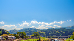 【HDR・4K】青の洞門から見た山
