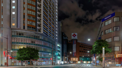 【HDR・4K】真夜中の魚町交差点