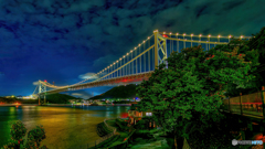 【HDR・4K】クリスマスカラーの関門海峡