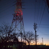 夕暮れの鉄塔