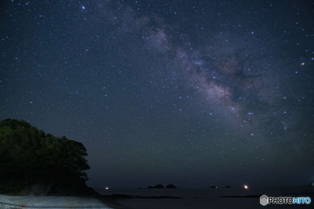 砂美の浜に昇る天の川　その2