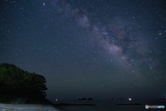 砂美の浜に昇る天の川　その2