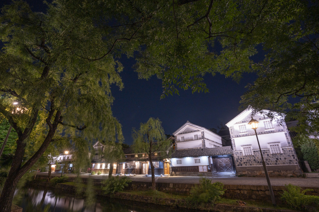 暮夜の倉敷美観地区