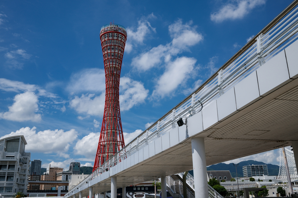 梅雨明けの空に