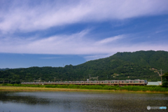 早苗田と心地よい青空