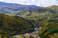 山間集落の秋