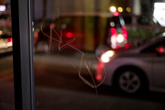 バス停の落書き