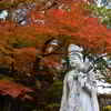 紅葉と観音様