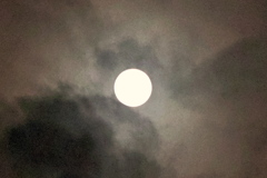 雲の中の満月
