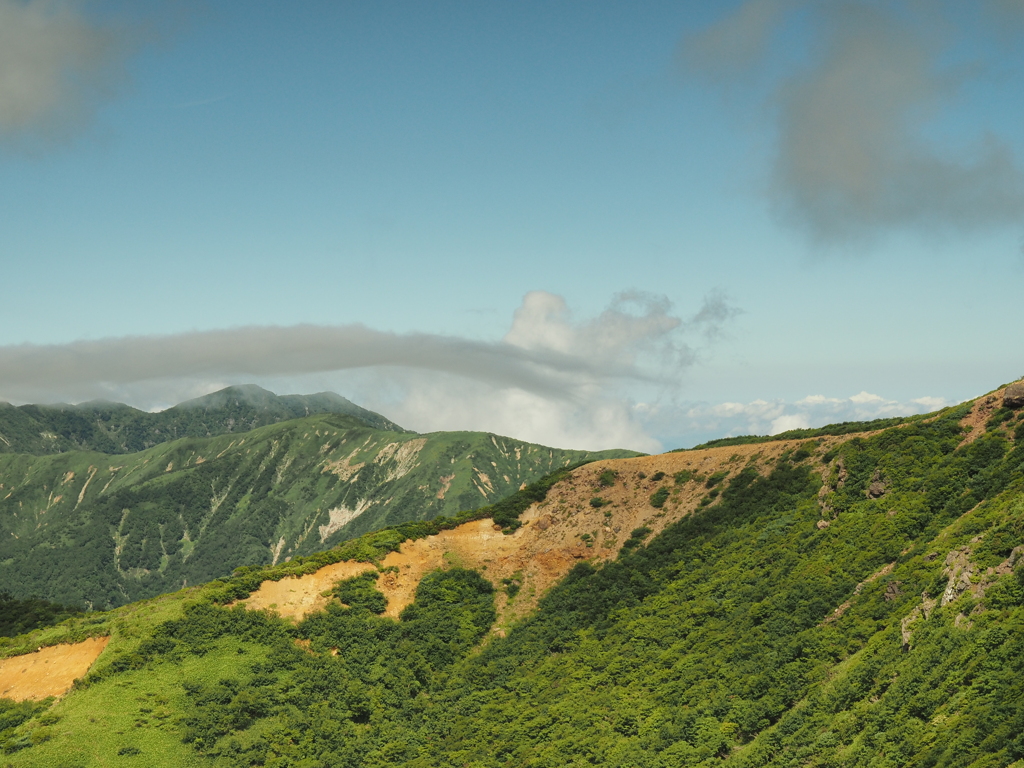 朝日岳からの景色