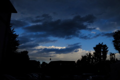 Mixture of blue, white, grey and black 