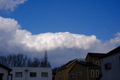 Thick clouds reflecting sunlight 