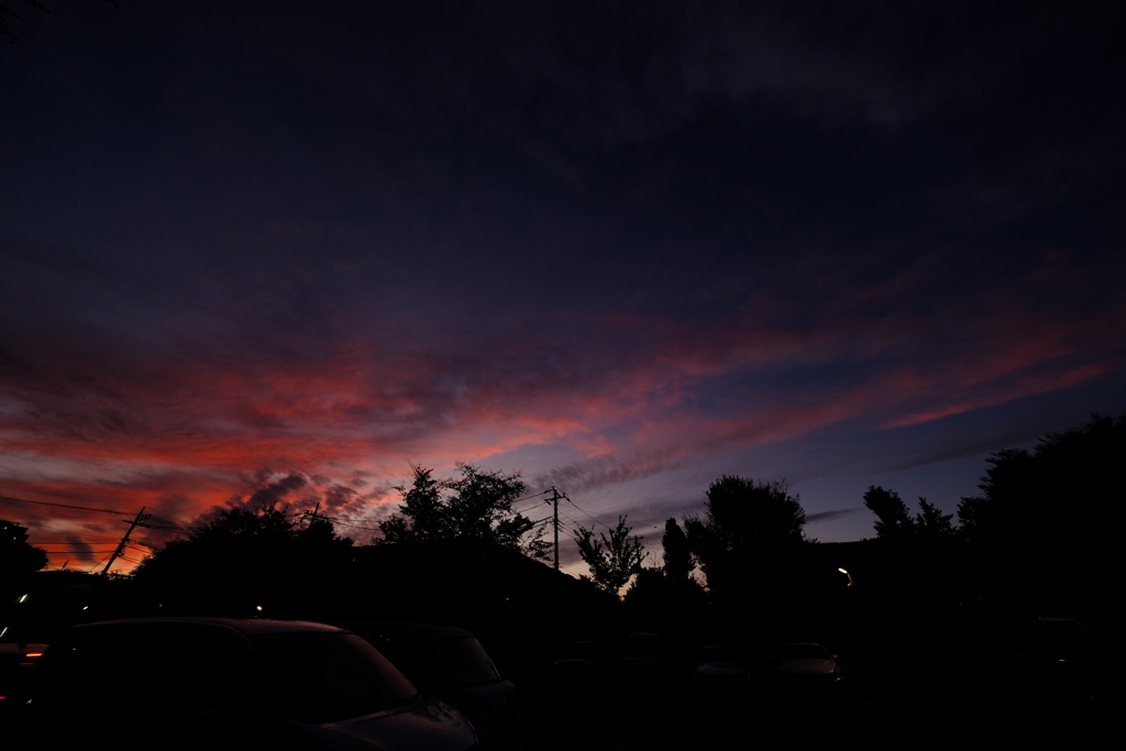 日が暮れるのが早くなりました